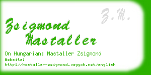 zsigmond mastaller business card